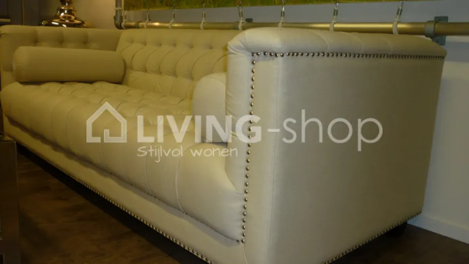 PR LIVING Luxueuze lounge sofa 3 zit met knopen