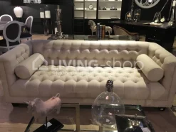 PR LIVING Luxueuze lounge sofa 3 zit met knopen