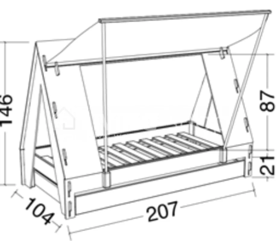 MATHY BY BOLS Tent Kinderbed