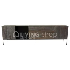 PR LIVING Modern grijs eiken dressoir laag strak landelijk met metaal
