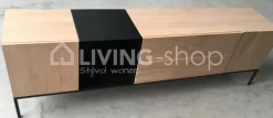 PR LIVING Modern grijs eiken dressoir laag strak landelijk met metaal