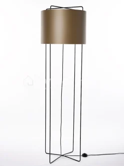 Verlichting online Moderne staande lamp Framona Chrono Espresso