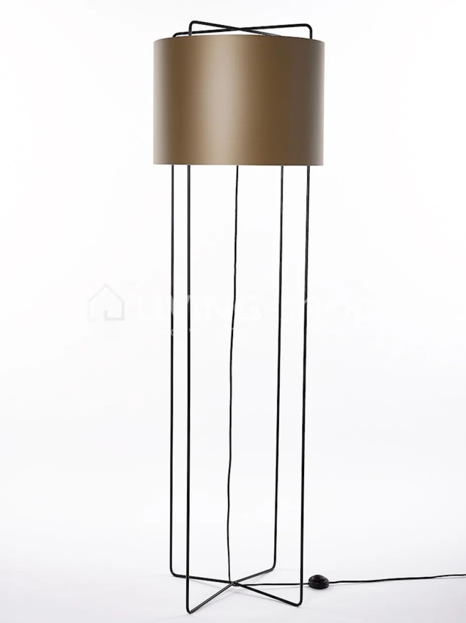 Verlichting online Moderne staande lamp Framona Chrono Espresso