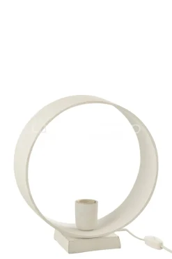 J-LINE Moderne Tafellamp Cirkel Wit Verlichting