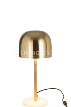 J-LINE Moderne tafellamp Queen goud met voet marmer wit