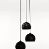 Verlichting online Moon hanglamp 3 zwarte bollen