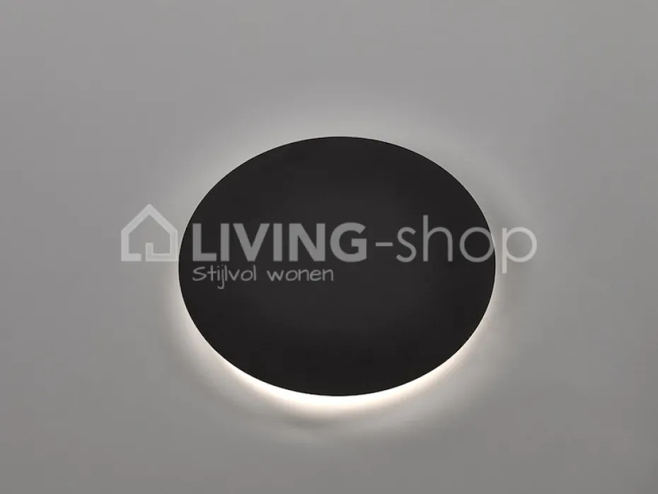 Verlichting online Moon Muurlamp brons met LED STRIP dia25cm