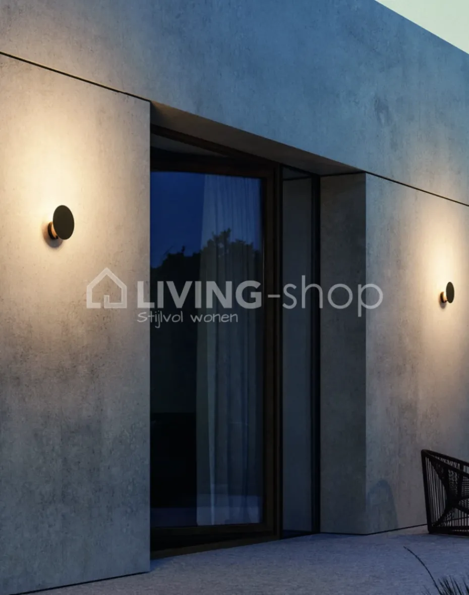Verlichting online Moon Muurlamp brons met LED STRIP dia25cm