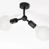 Verlichting online Muurlamp Nero atomen plafonnier