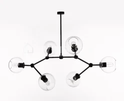 Verlichting online Nero Atomen hanglamp zwart,