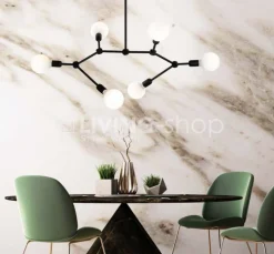 Verlichting online Nero Atomen hanglamp zwart,