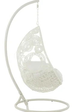 J-LINE Outdoor hangstoel met kussens Bula zwart