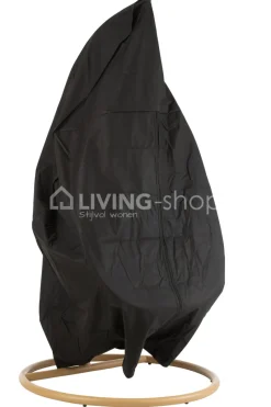 J-LINE Outdoor hangstoel met kussens Bula zwart