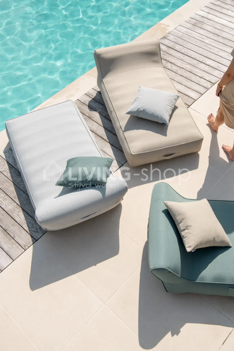 J-LINE Outdoor matras Helene ligkussen