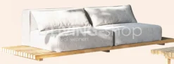 Outdoor sofa 2 seater sunproof quick dry foam