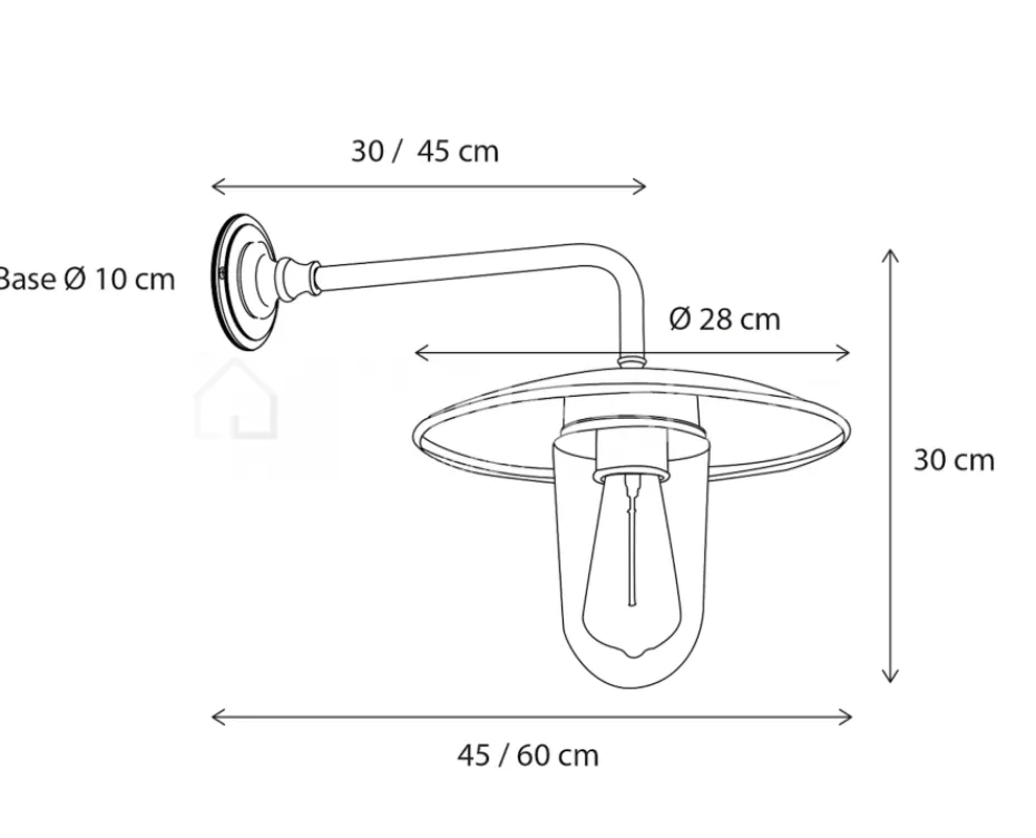 AUTHENTAGE Outdoor wandlamp ELÉBASE 90 buitenverlichting
