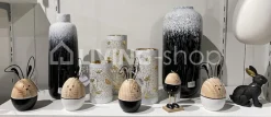 Cosy & Trendy Paasdecoratie Ei konijn hout met oren metaal