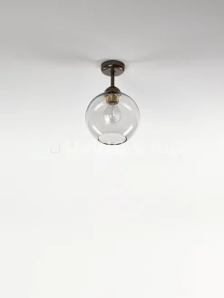 Verlichting online Plafondlamp bol Ottone globe helder