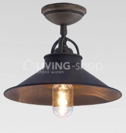 Verlichting online Plafondlamp brons authentiek landelijke stijl antiek brons