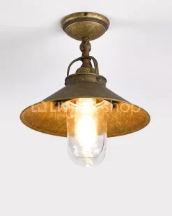Verlichting online Plafondlamp brons metaal klassiek Biliardo outdoor