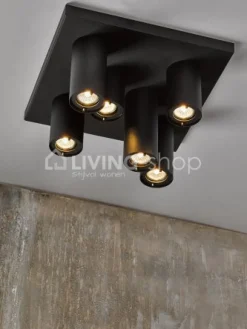 Verlichting online Plafondlamp metaal zwart