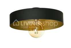 Verlichting online Plafondlamp zwart goud / wandlamp goud zwart
