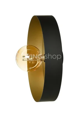 Verlichting online Plafondlamp zwart goud / wandlamp goud zwart
