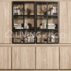 TIMELESS LIVING Polo wandkast met LED vitrine 4 delig