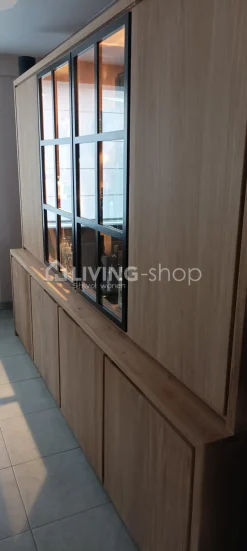 TIMELESS LIVING Polo wandkast met LED vitrine 4 delig