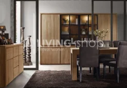 TIMELESS LIVING Polo wandkast met LED vitrine 4 delig