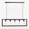 Verlichting online Positano 5L hanglamp zwart metaal country living verlichting