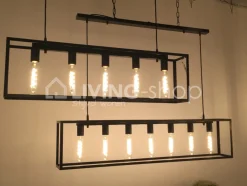 Verlichting online Positano 5L hanglamp zwart metaal country living verlichting