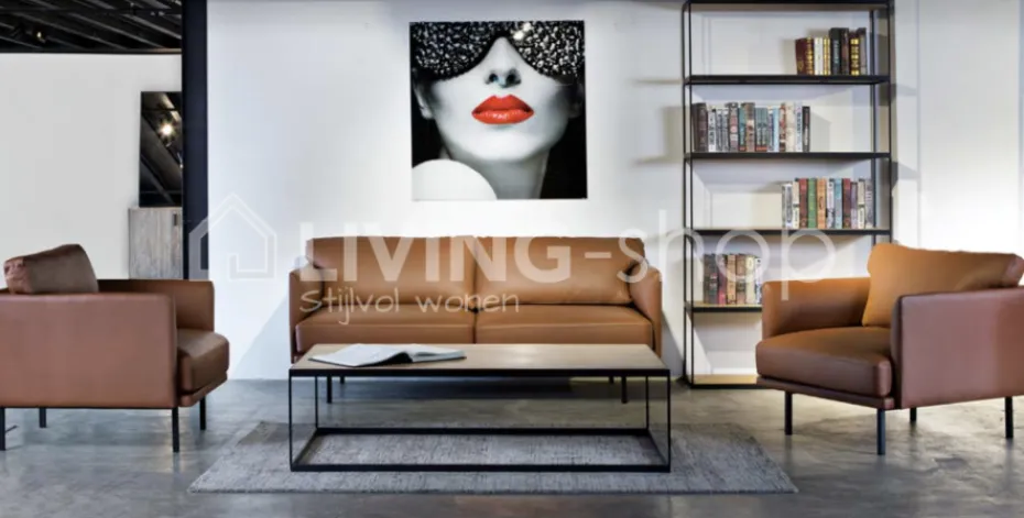 PR LIVING sofa Sara lederen zetel 3,5 zit