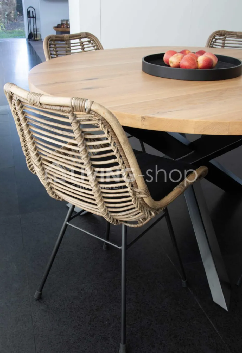 J-LINE Rachel stoel kobo rotan kunststof