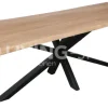 Castle-Line Rechthoekige boomstamtafel eik naturel Castle line + black iron star leg 10x4cm