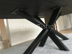 Castle-Line Rechthoekige boomstamtafel eik naturel Castle line + black iron star leg 10x4cm