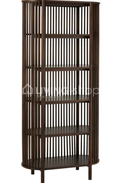 J-LINE Rek Conie 5 Planken Mango Hout