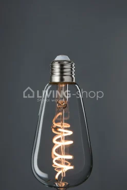 J-LINE Retro LEDLAMP ST64 spiraal E27 dimbaar
