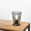 Verlichting online Retro loft design tafellamp fumé glazen vaas