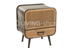 J-LINE Retro loft nachttafel / vintage nachtkast