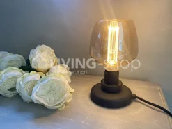 Verlichting online Retro tafellamp brons dimbaar
