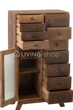 J-LINE Retro Vintage kast gerecycleerd hout