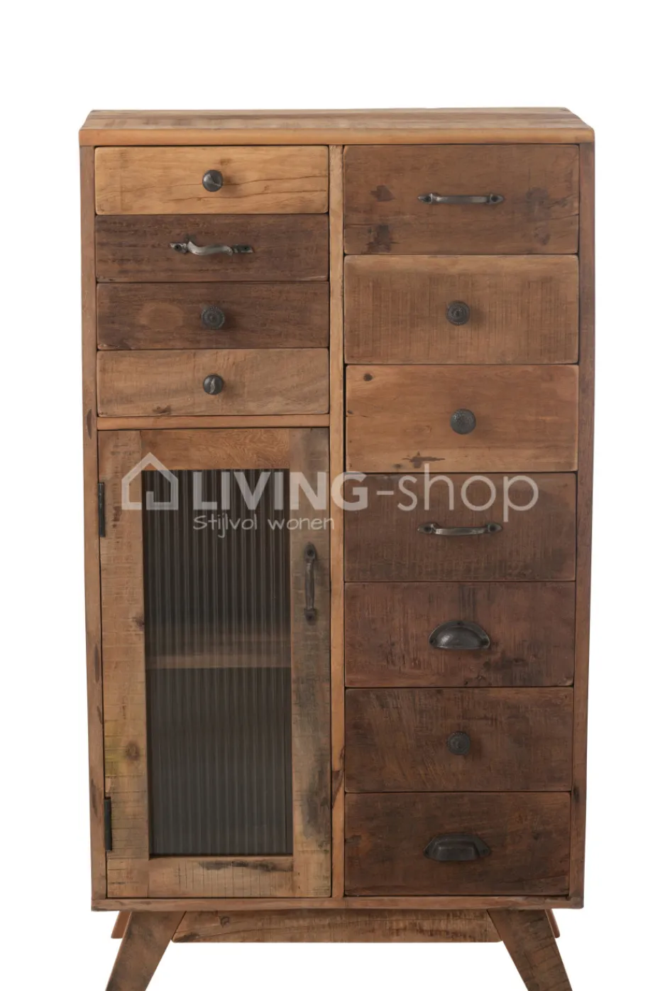 J-LINE Retro Vintage kast gerecycleerd hout