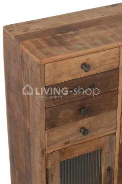 J-LINE Retro Vintage kast gerecycleerd hout