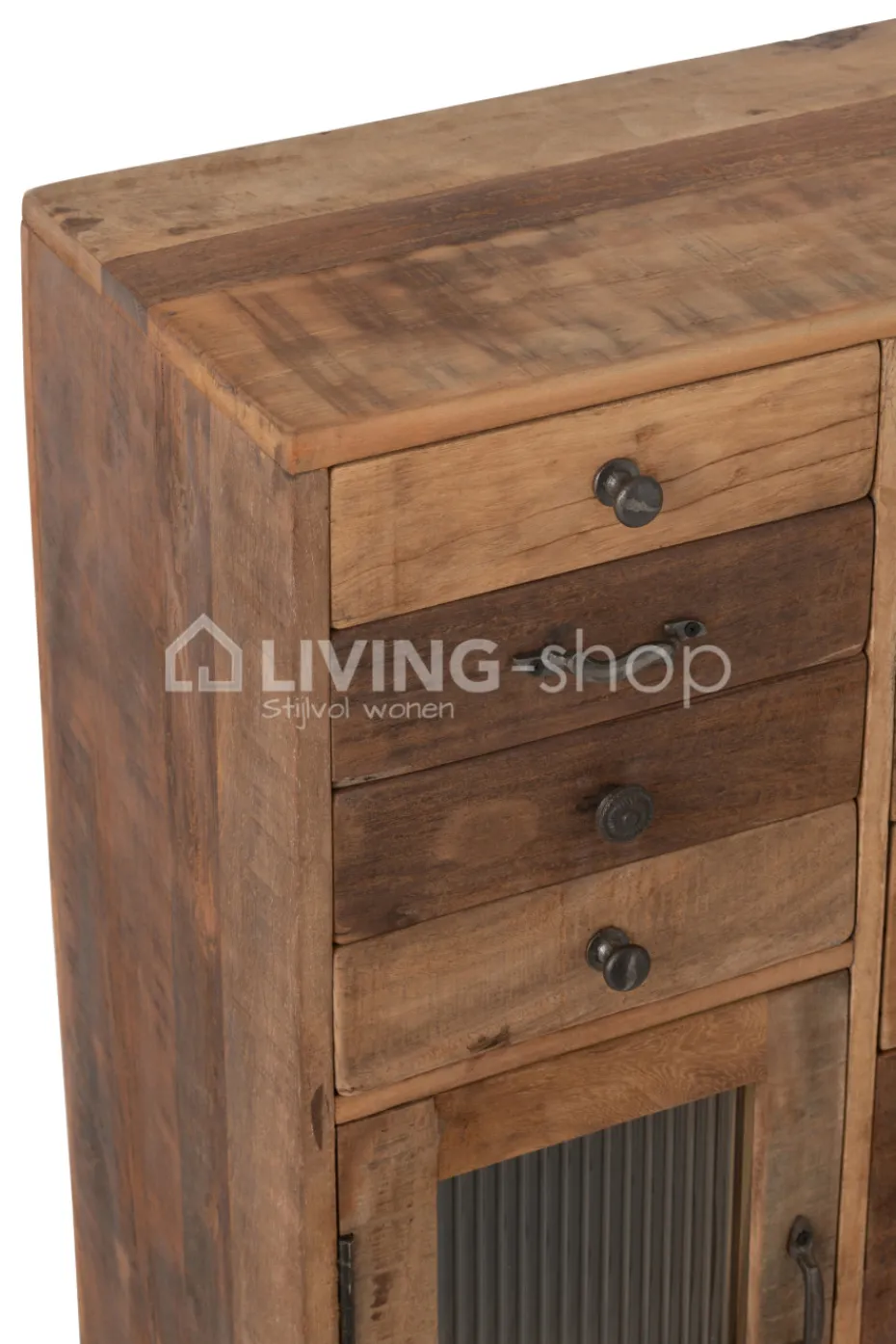 J-LINE Retro Vintage kast gerecycleerd hout