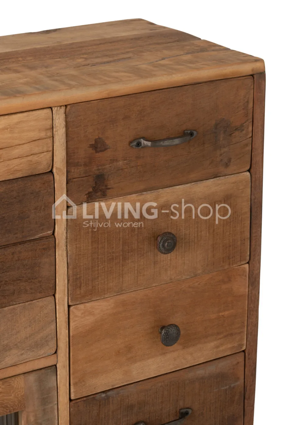 J-LINE Retro Vintage kast gerecycleerd hout