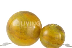 J-LINE Ronde lamp Dany glas gemarmerd Large