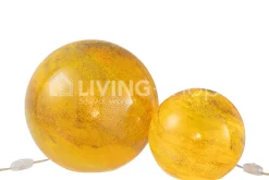 J-LINE Ronde lamp Dany glas gemarmerd Large