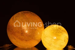 J-LINE Ronde lamp Dany glas gemarmerd Large