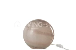 J-LINE Ronde lamp Dany glas gemarmerd Large